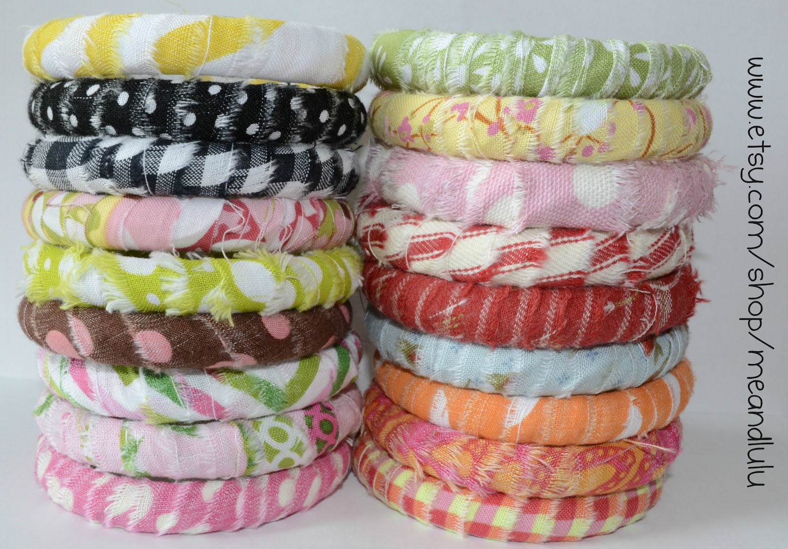 Your Little Birdie Fabric Wrapped Bracelets