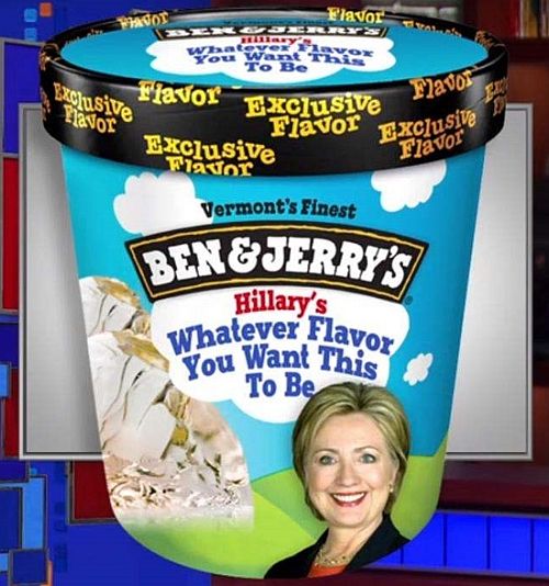 Bernie's Yearning Ice Cream? Updated with Hillary flavors...
