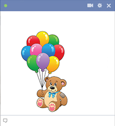 Teddy with balloons