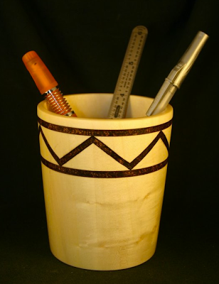 wood pencil cup