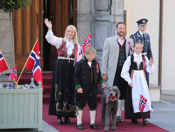 Norway National Day 2016 - Crown Prince Haakon and Crown Princess Mette-Marit of Norway, Prince Sverre Magnus, Princess Ingrid Alexandra, King Harald and Queen Sonja