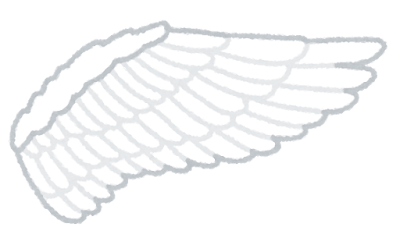 白い翼のイラスト（右）