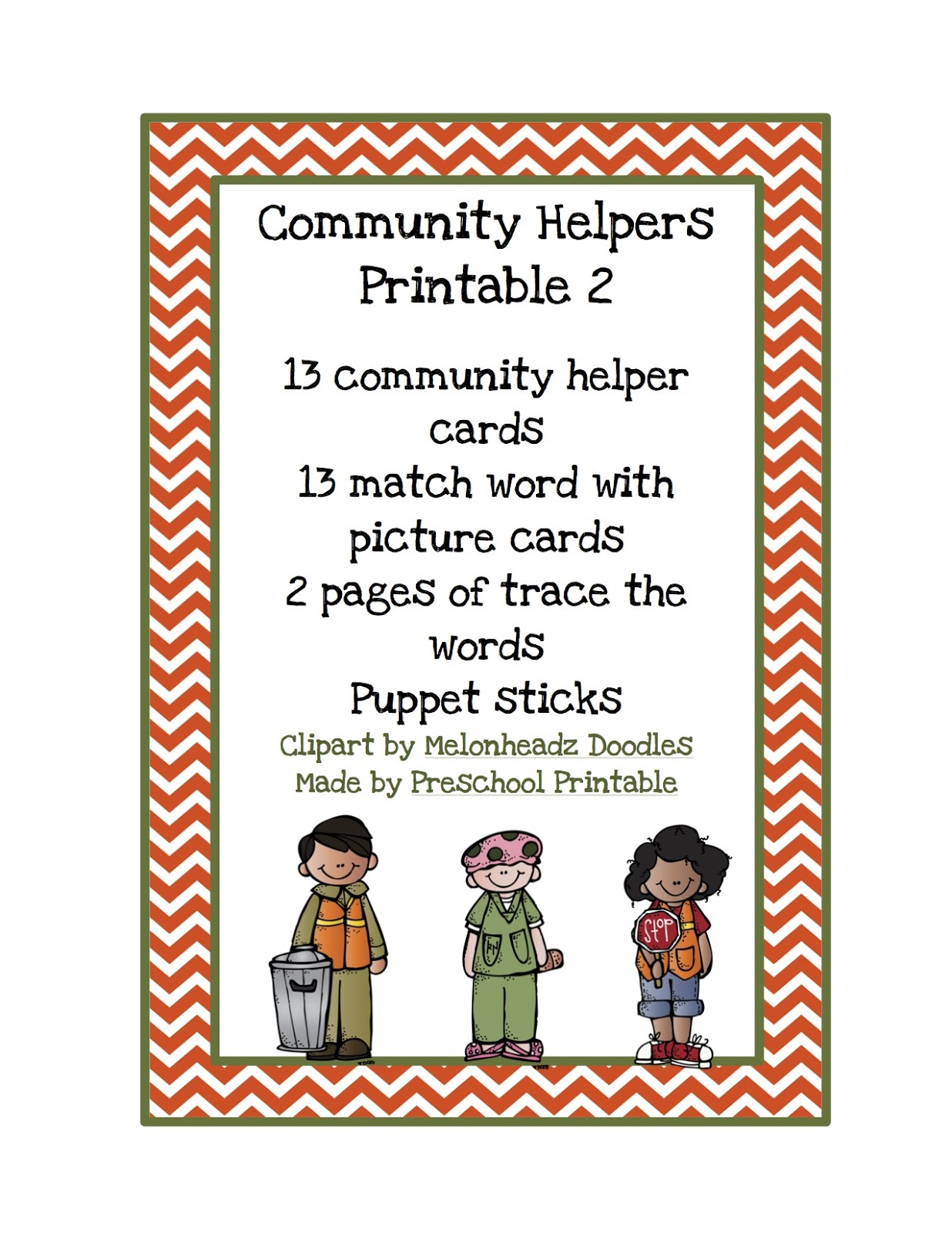 Community Helpers Printable 2 ~ Preschool Printables