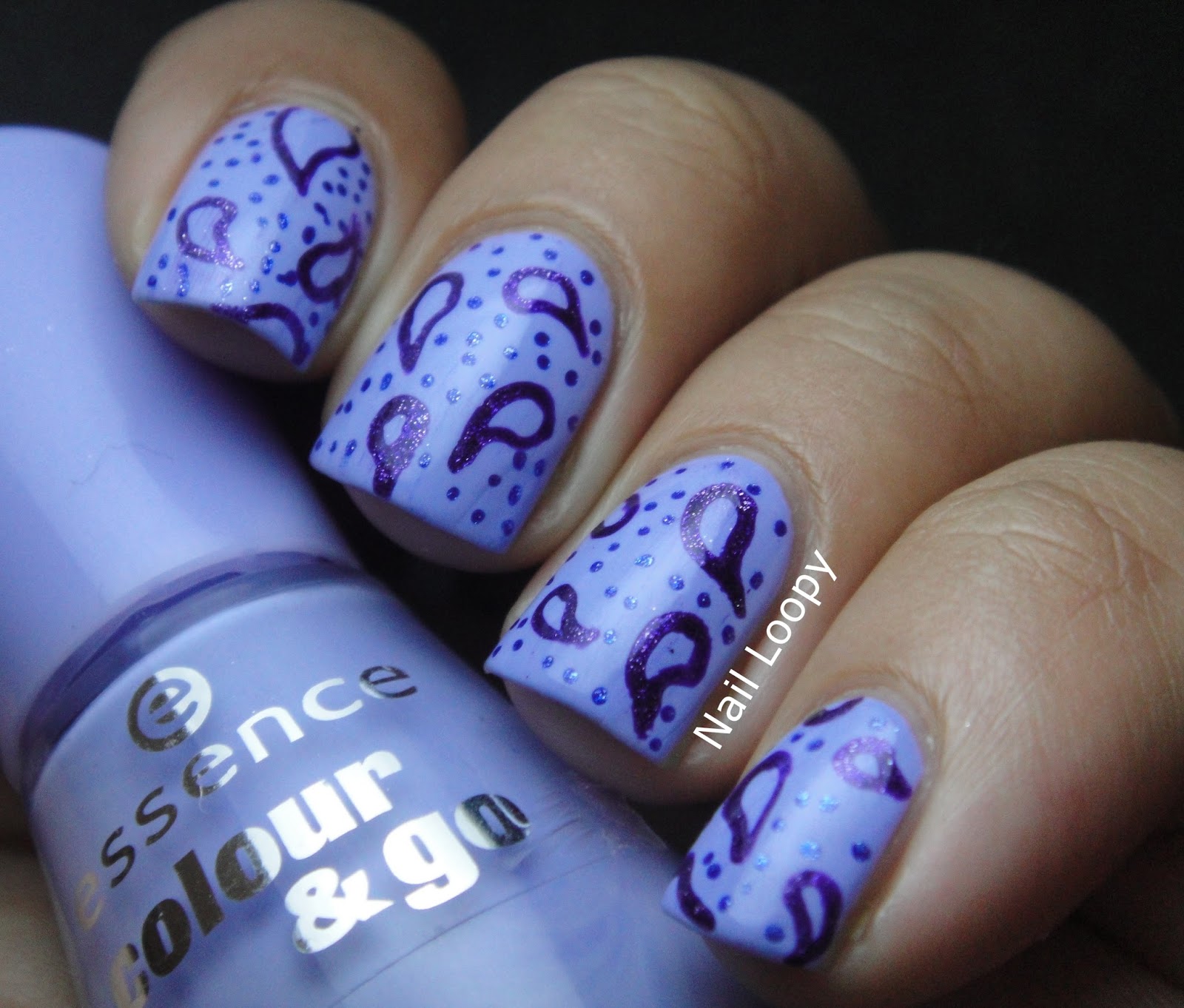nail loopy GEL PEN PAISLEY NAIL ART
