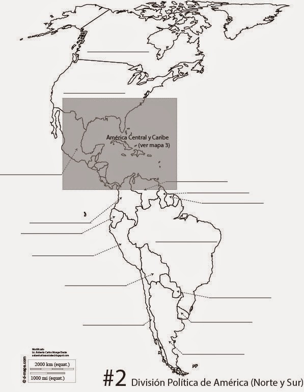 Aula de Estudios Sociales Mapas - Ame%CC%81rica%2BPoli%CC%81tica%2BNorte%2By%2BSur 