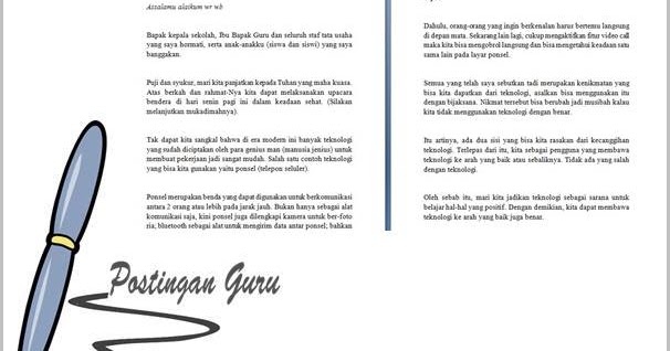 Amanat Pembina Upacara Tentang Teknologi Postingan Guru