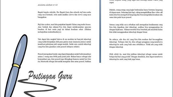 Amanat Pembina Upacara Tentang Teknologi Postingan Guru