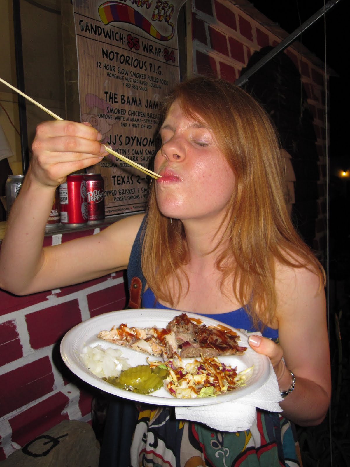 Man Up Tales of Texas BBQ™ Sarah storms Sugar Shack with skewers!
