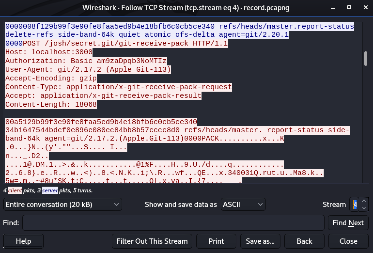 Unpack and extract objects from git packfiles