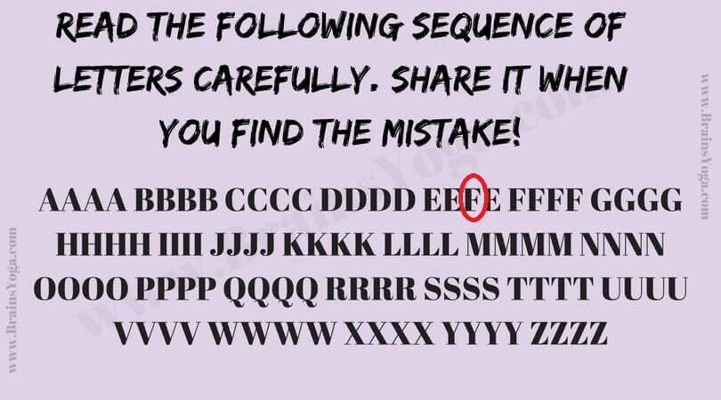 Mistake Finding Picture Puzzle with an Answer