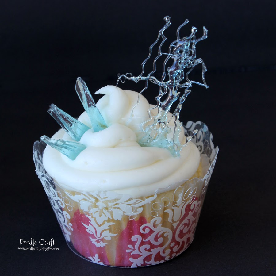 Frozen inspired icicle cupcakes for the best disney themed ice princess party