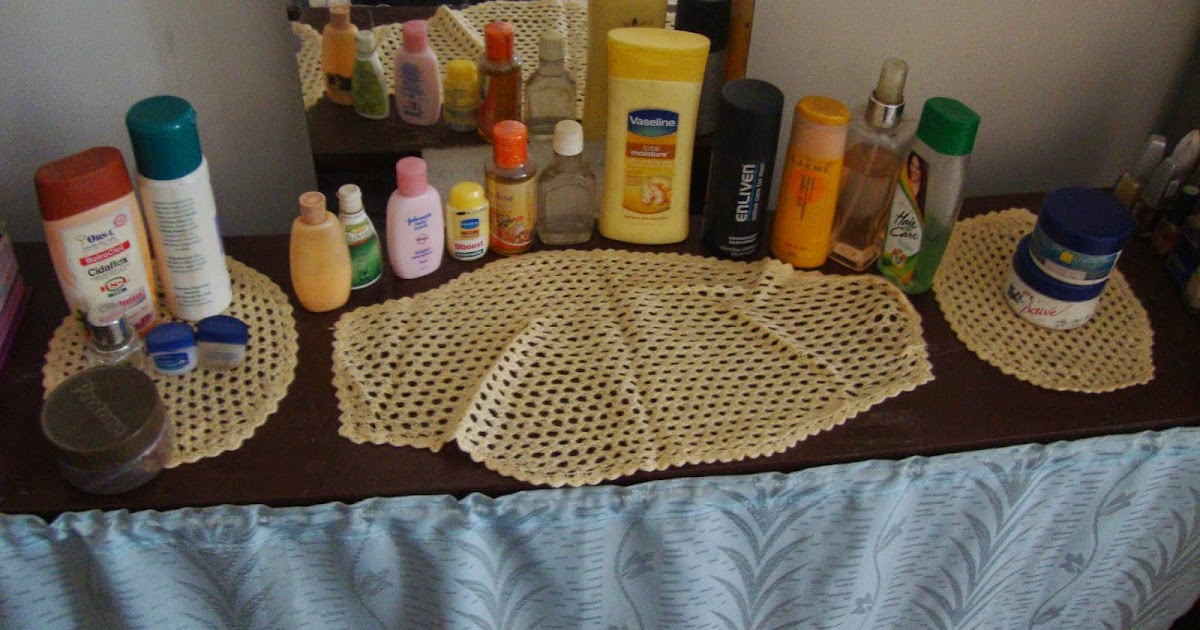 Knitting,Crochet and Embroidery Knitted dressing table set