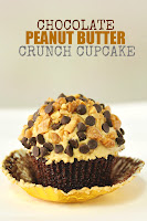 Chocolate Peanut Butter Crunch Cupcakes