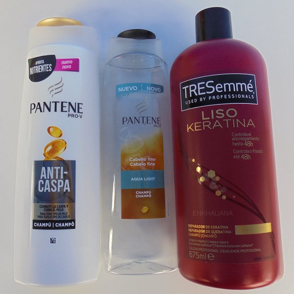 Pantene PRO-V Anticaspa / Pantene PRO-V Aqua Light / Tresemmé Liso Keratina
