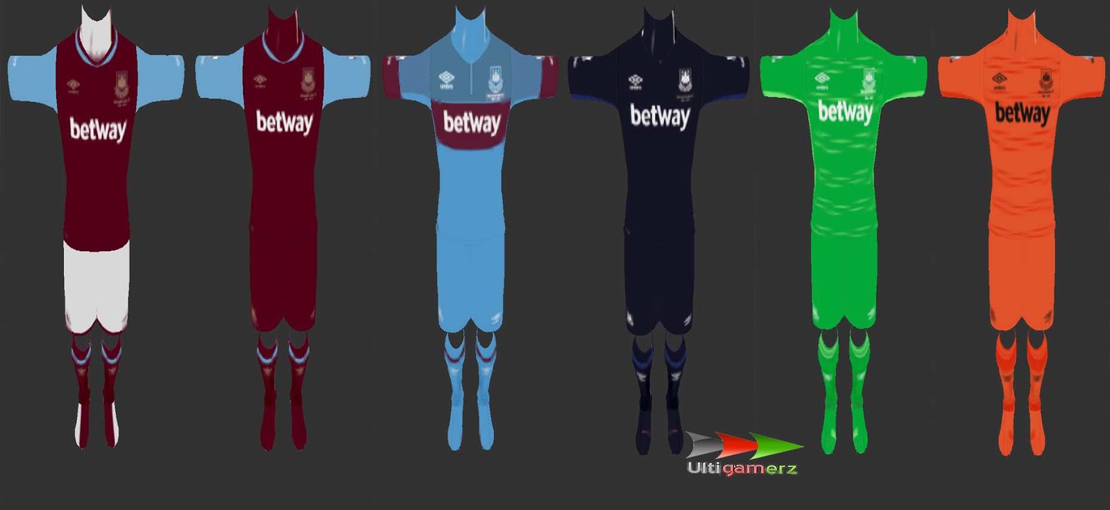 WEST HAM UNITED 201516 FULL GDB KITS PES 2013 PESWORDS