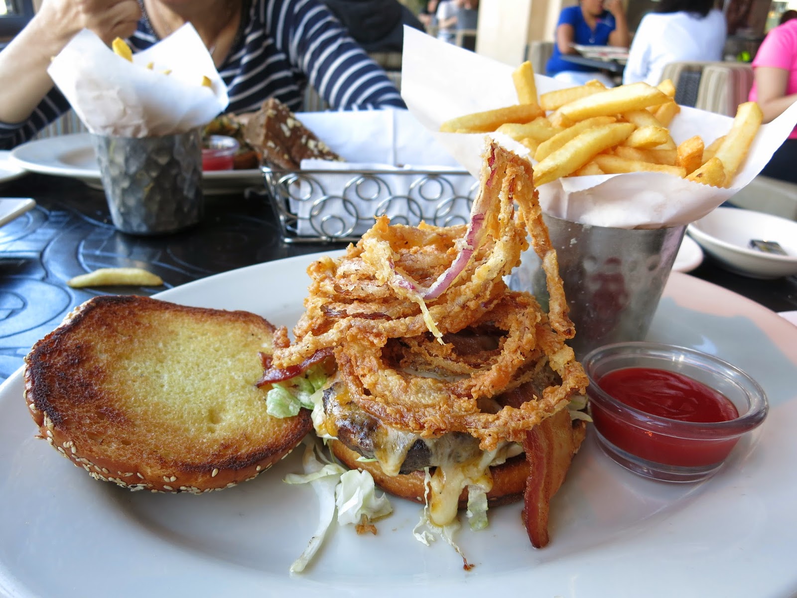 pieces of m Mushroom And Bacon Cheese Burgers, Kid's Fried Chicken