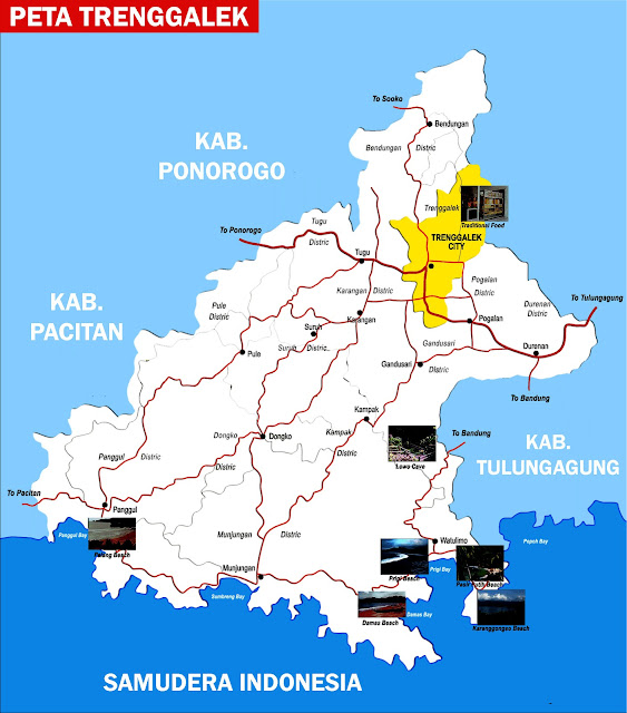 Gambar Peta Trenggalek Lengkap 14 Kecamatan