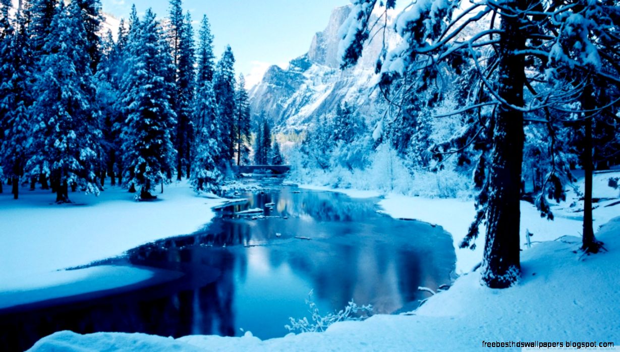 Blue Winter Landscape HD desktop wallpaper  High Definition