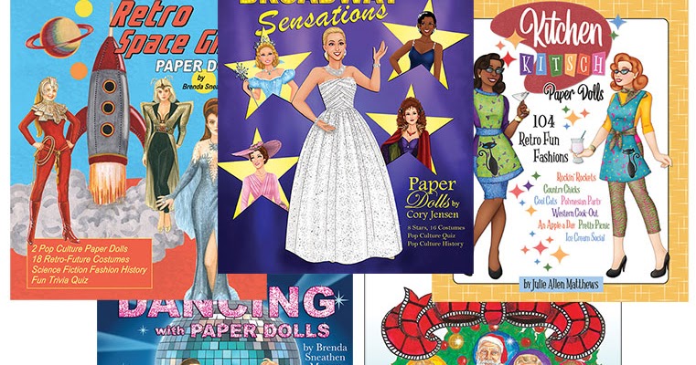 **NEW!** KITCHEN KITSCH Paper Doll Book Cute themed clothes and retro recipes! 
