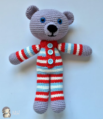 osito en pijama amigurumi