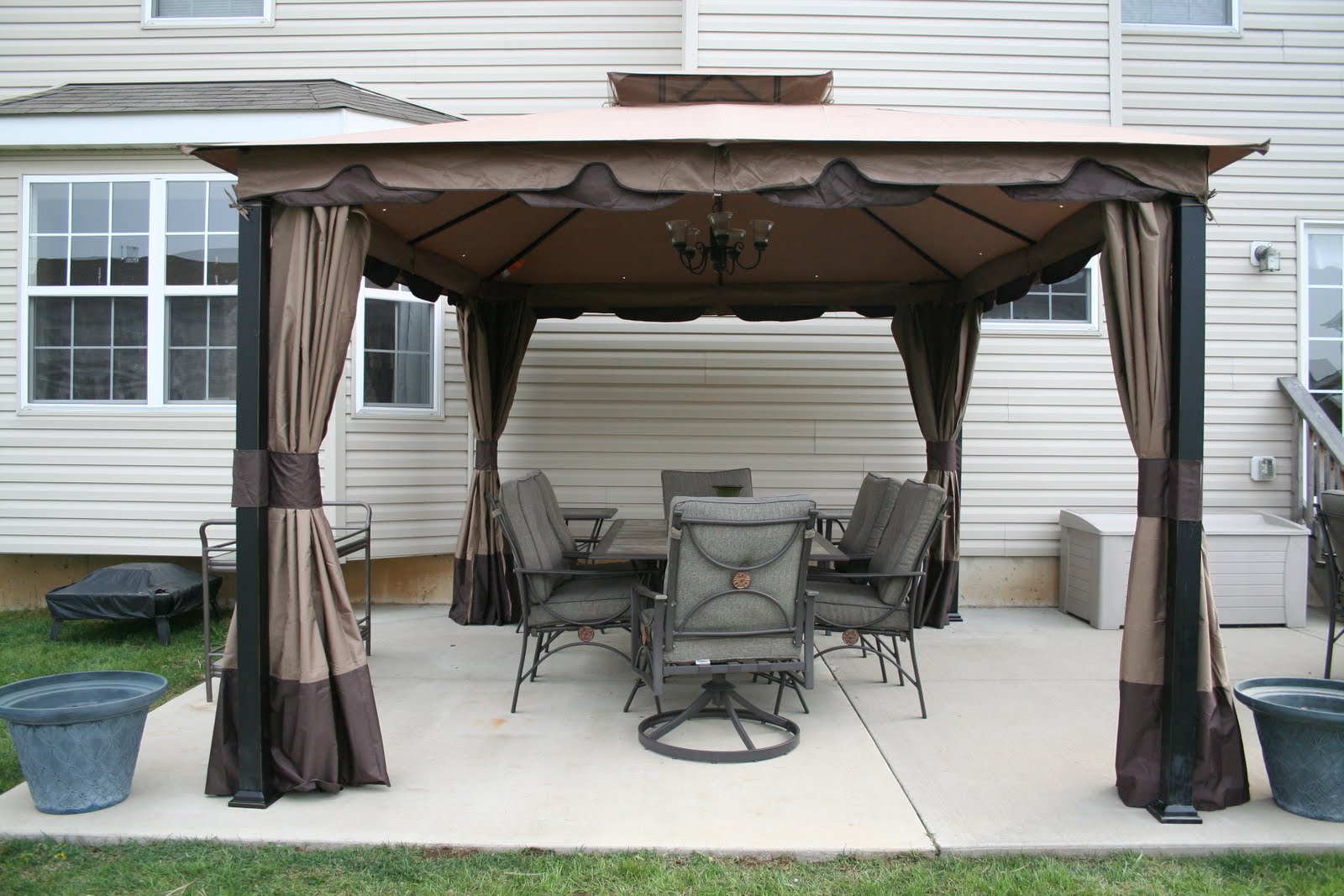 Goosie and Boomer Bowtique Candle Chandelier for our Gazebo