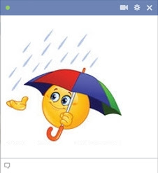 Umbrella smiley | Symbols&Emoticons for facebook
