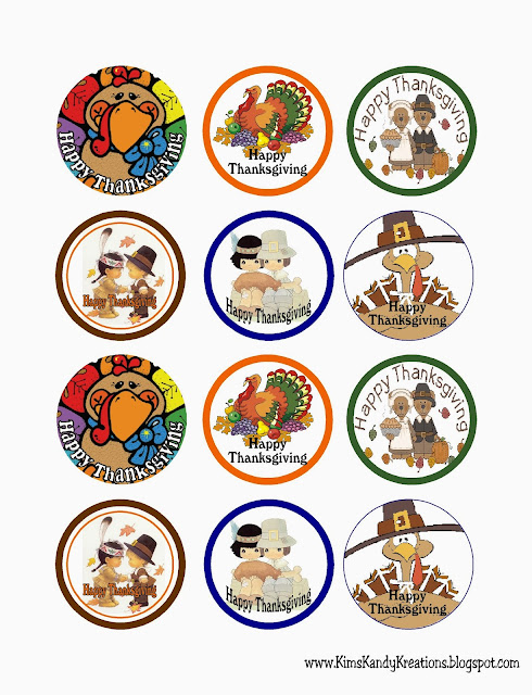 Thanksgiving Sticker Circle Printable by Kims Kandy Kreations
