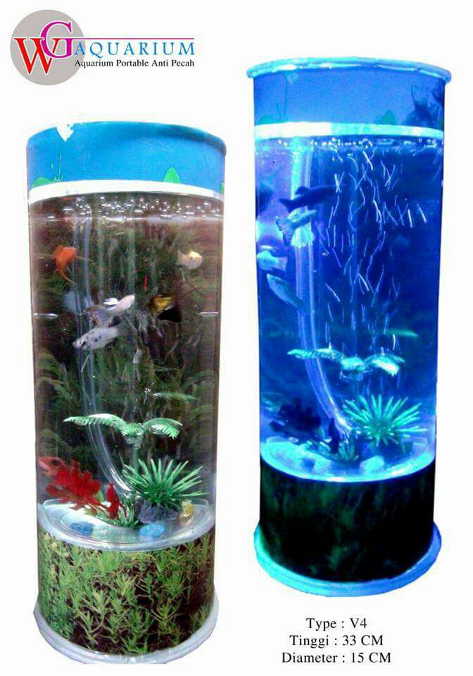 Supplier Aquarium Mini Portable Vertikal Jual Aquarium Mini Portable
