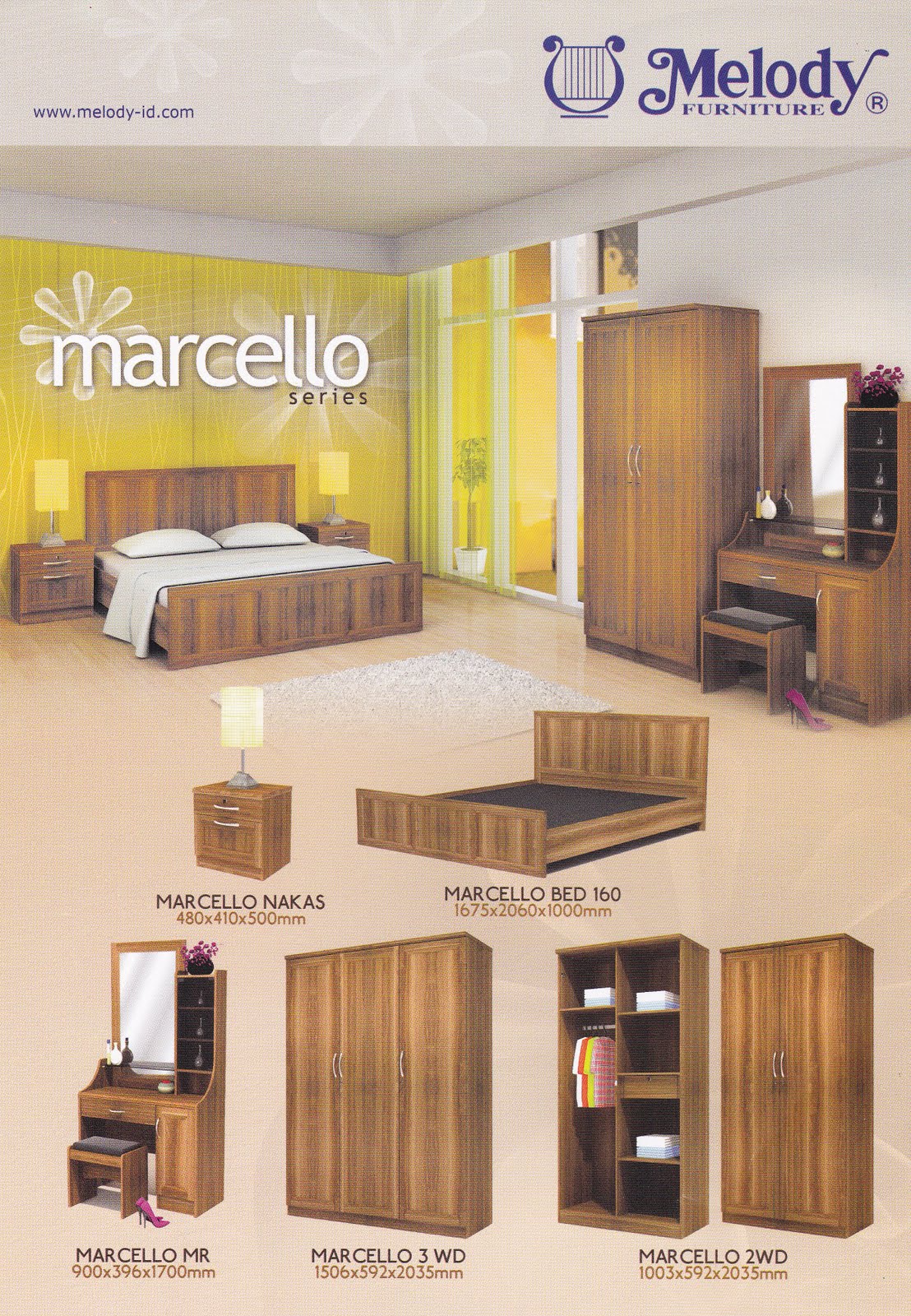 Furniture & Mebel Untuk Wilayah Bali Room Set Melody Marcello Series