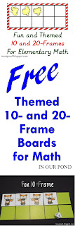 FREE Themed 10- and 20- Frames Printable for Elementary Math from In Our Pond