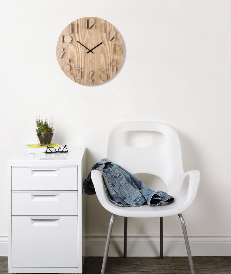 14 Adet Modern El Yapımı Ahşap Saat DIY Yeşil Parmak