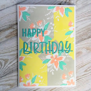 Birthday card with Blooms fill-in stamp from Concord & 9th