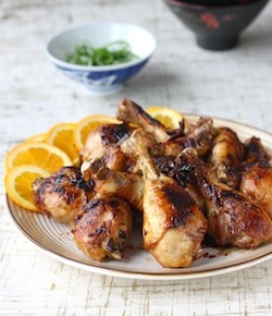 Chinese style roast chicken with star anise and orange