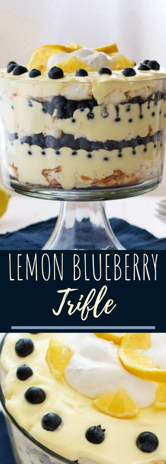 Lemon Blueberry Trifle #summer #dessert