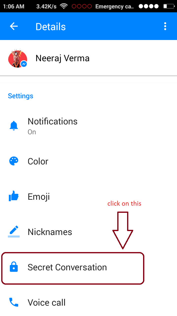 How to Start/Enable secret Conversation on Facebook Messenger | Blog