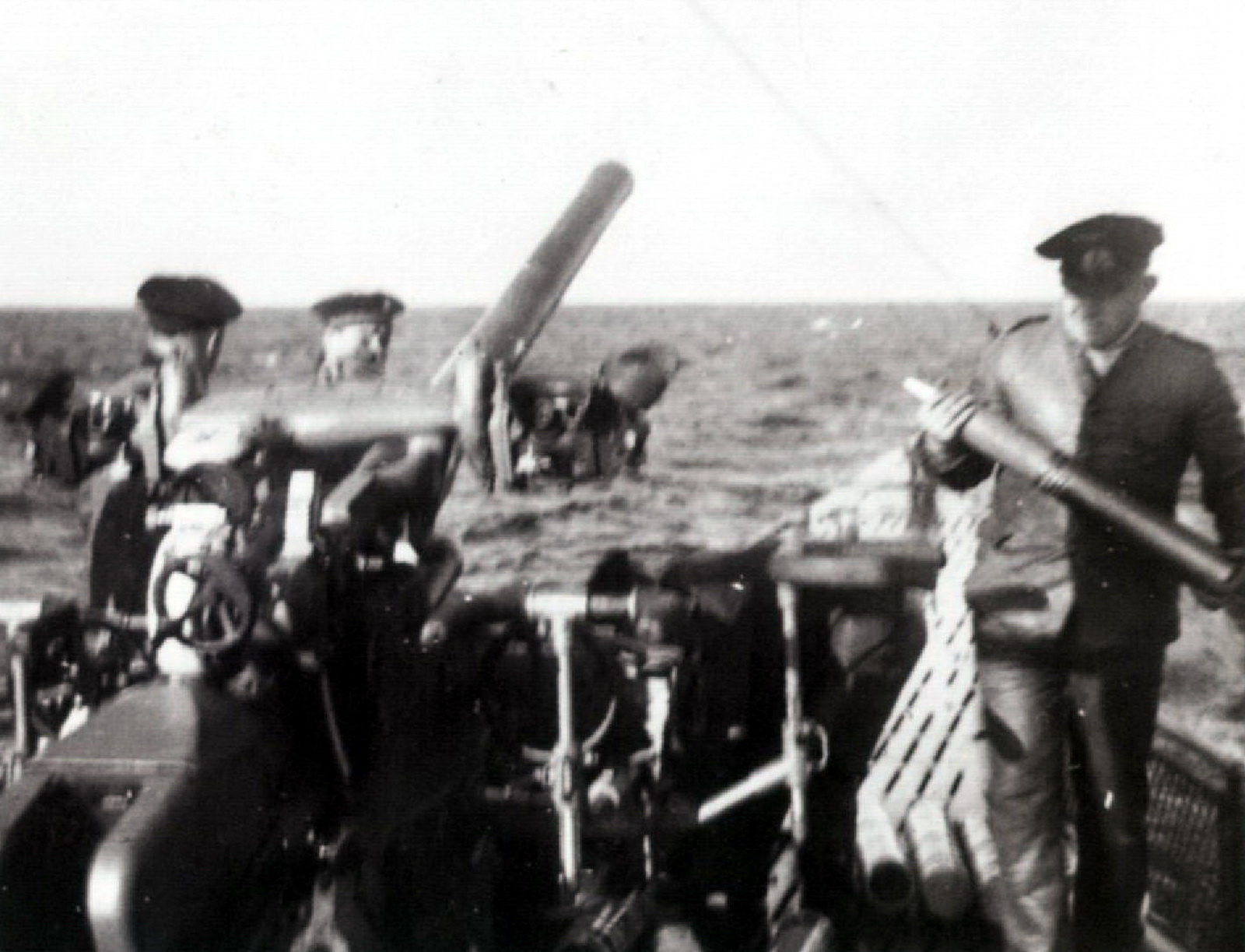 Men of Wehrmacht U31 with 88mm Deck Gun in Action
