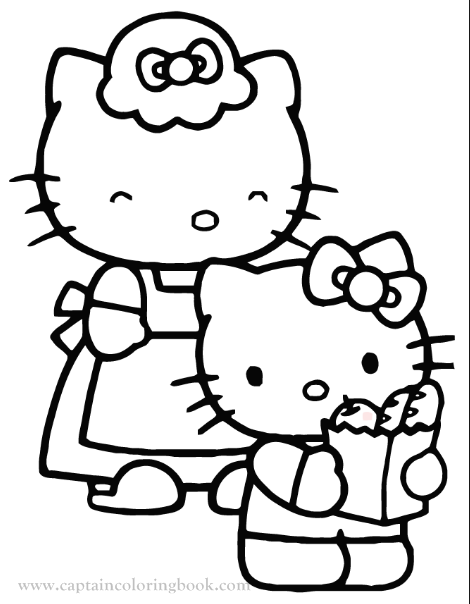 Coloring Pages Hello Kitty Free Pdf