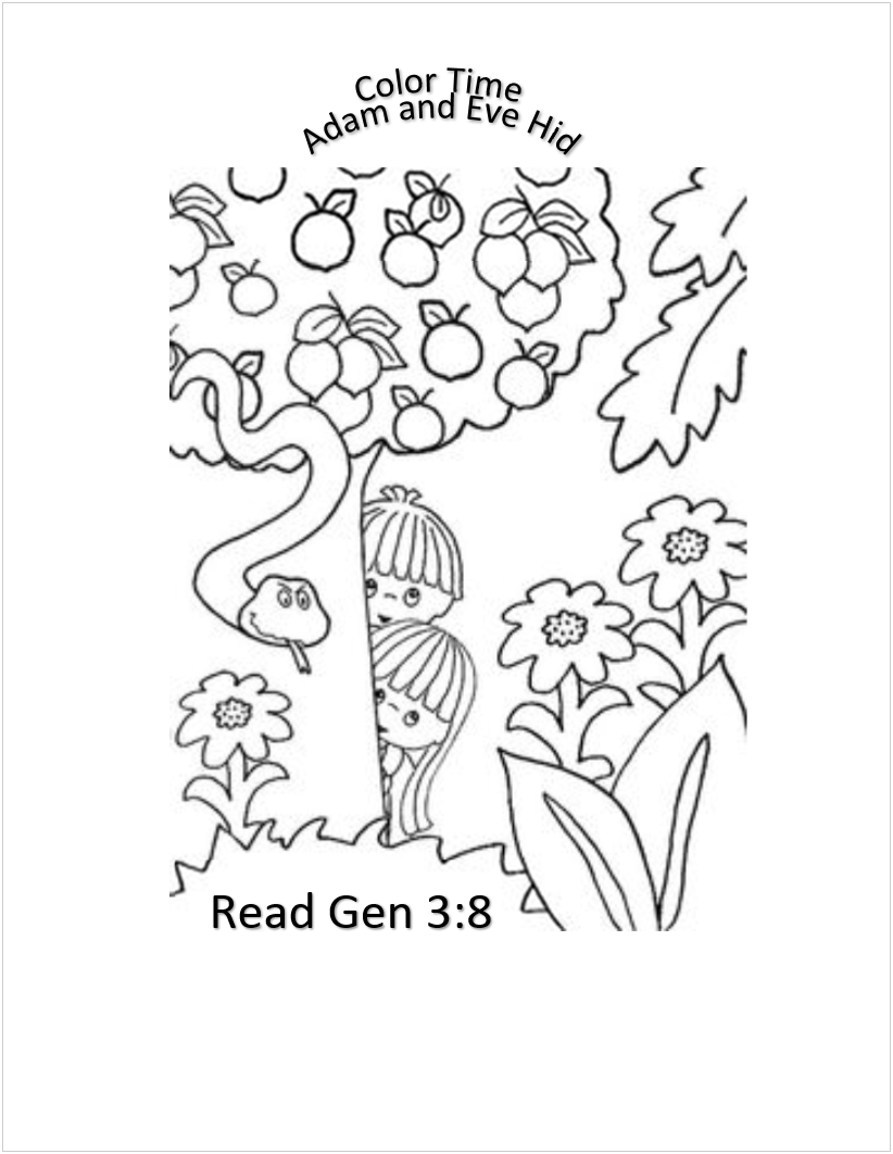 Pathways to Primary, Come Follow Me for families: Adam and Eve Coloring ...
