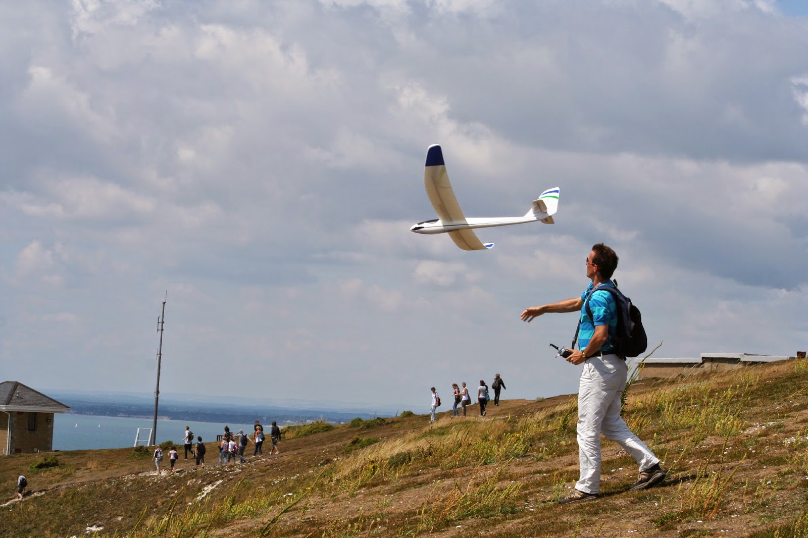 Huw Griffiths Big Cliff flying on the Isle of Wight