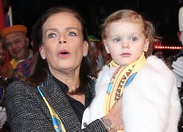 Prince Albert, Princess Stephanie, Princess Gabrielle, Crown Prince Jacques and Pauline Ducruet attended the 42nd International Circus Festival
