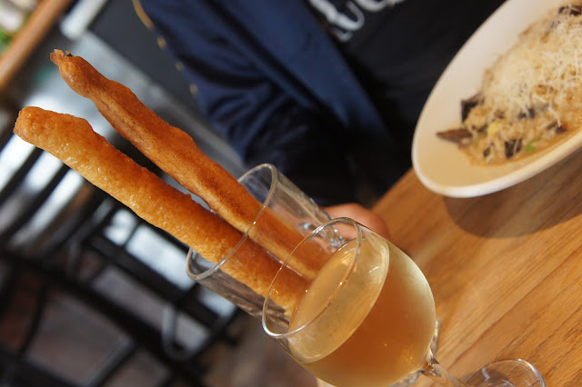gluten free breadsticks at Risotteria in NYC