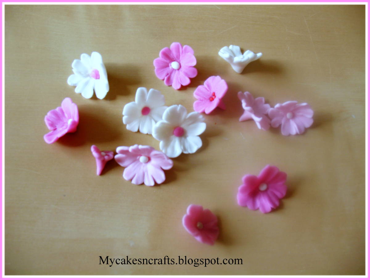 My Cakes n Crafts How to make Fondant or Gum Paste Cherry Blossoms