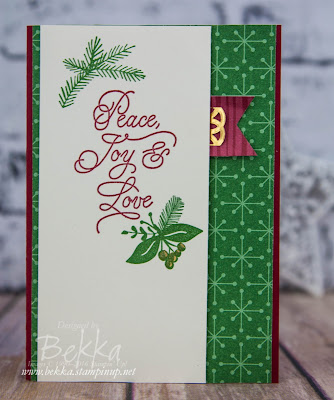 Peace Joy and Love Christmas Card Made with the This Christmas Suite from Stampin' Up! UK