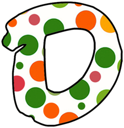 ArtbyJean - Paper Crafts: ALPHABET SET - Green, Orange and Yellow Polka ...