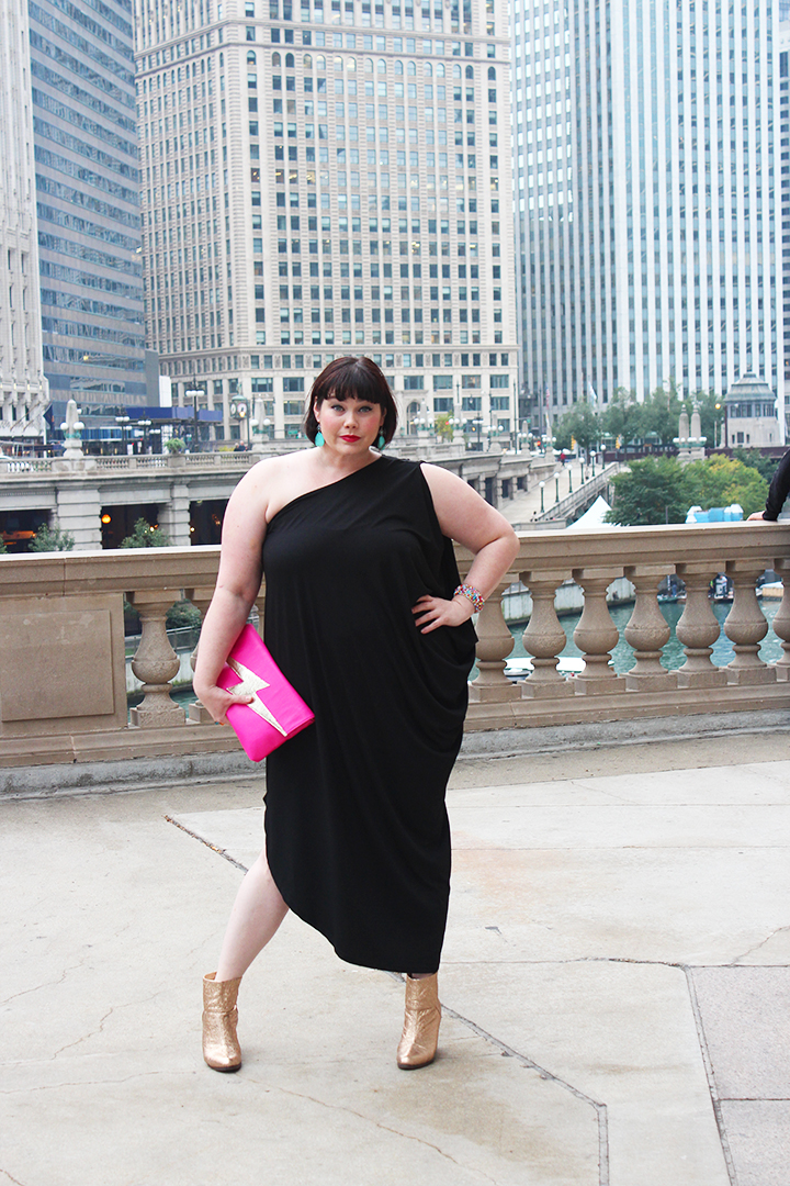 Feeling Like a Goddess in this Plus Size Draped Maxi Dress