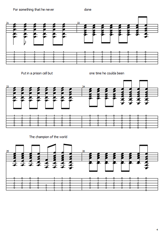 Hurricane Tabs Bob Dylan How To Play Hurricane