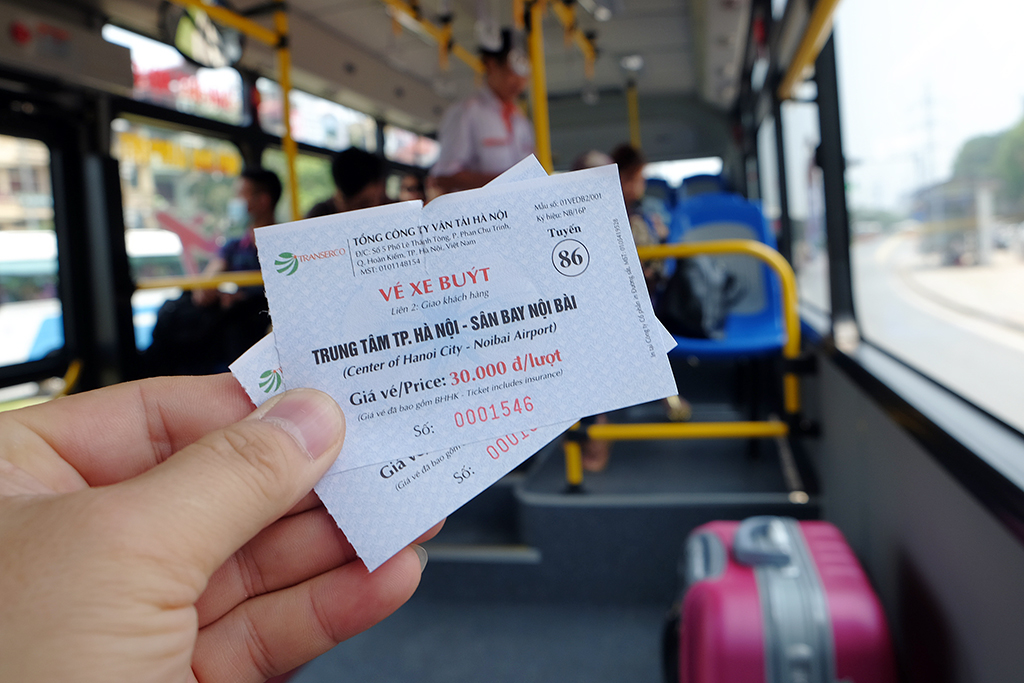 Ticket of Hanoi aiport bus 86