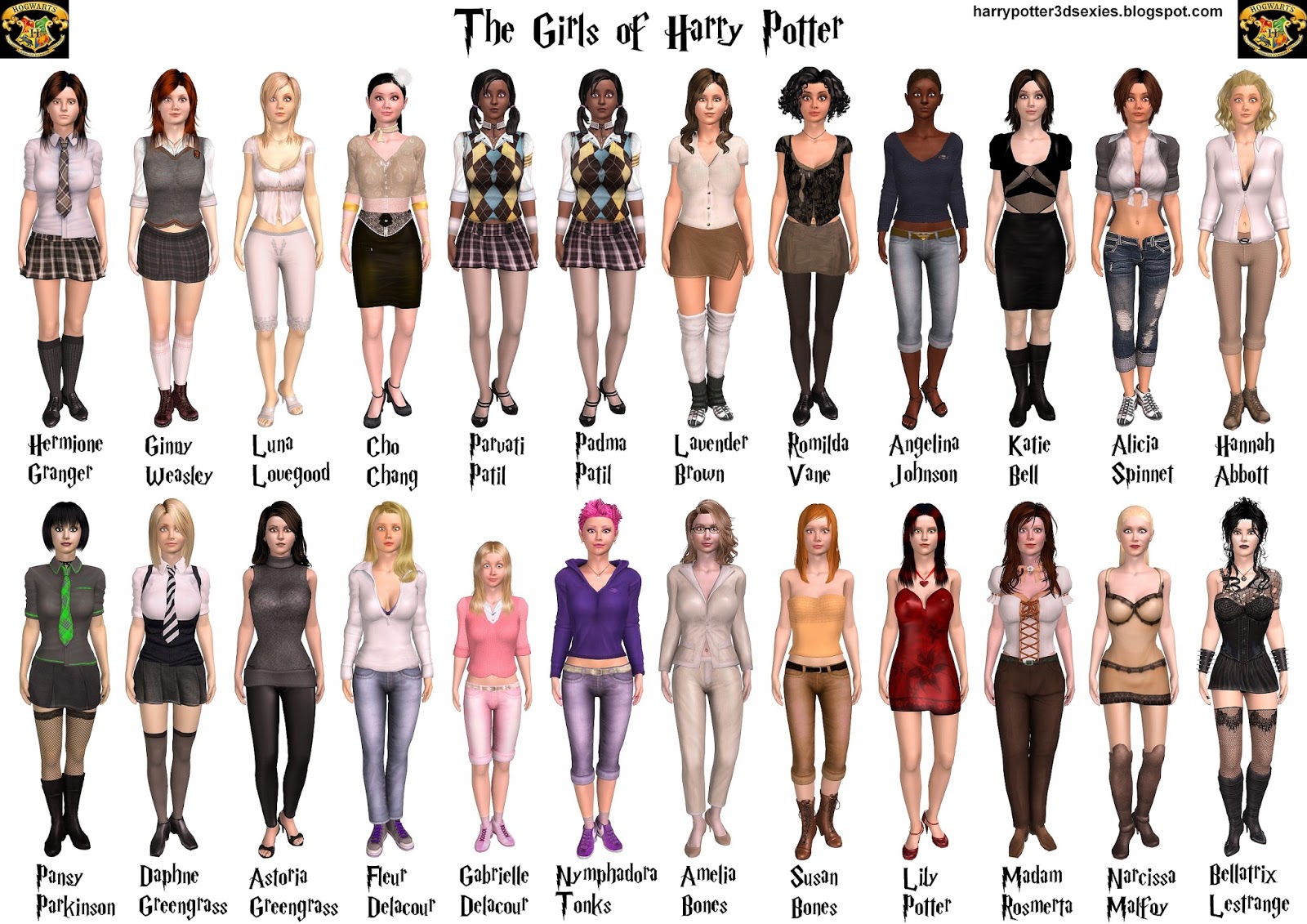 1600px x 1131px - Harry Potter Sexy Animated 3D Porn Pics and Videos: [Picture] Potter Girls  Group Nude Picture (Complete)