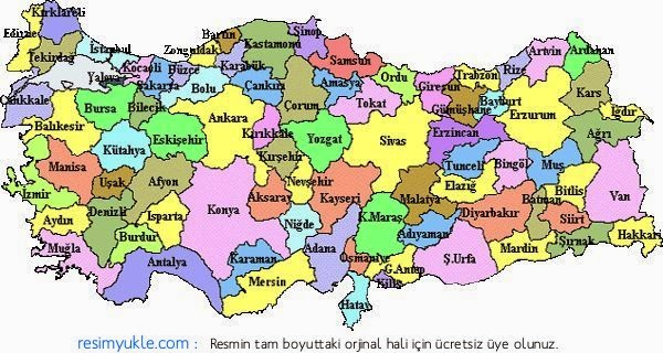 Turkiye Idari Haritasi