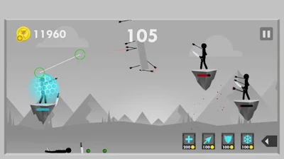 لعبة Stickman Archer Fight كاملة للأندرويد، لعبة Stickman Archer Fight مكركة، لعبة Stickman Archer Fight مود فري شوبينغ